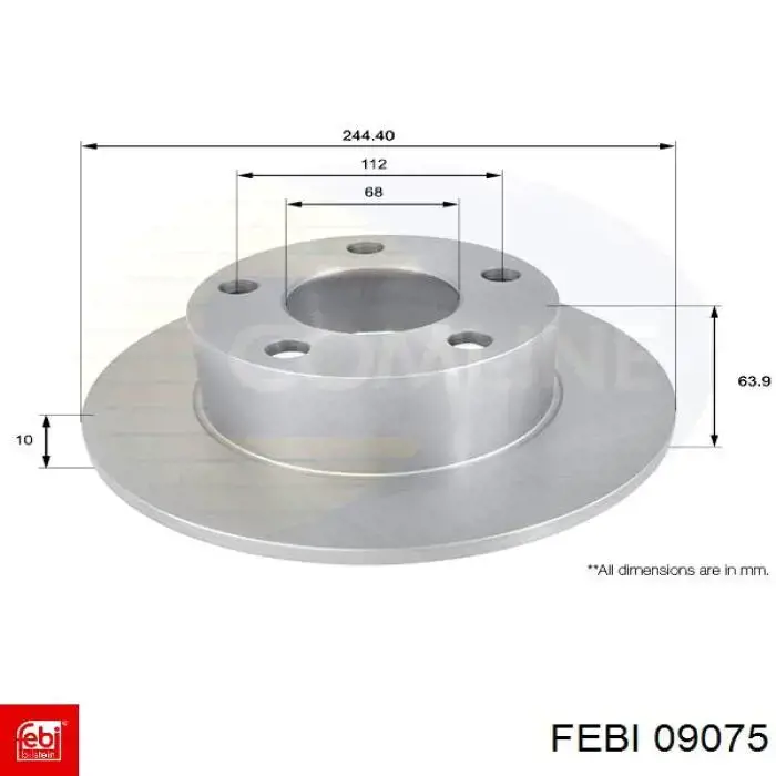 Задні дискові гальма Febi 09075 ціна, від 23.34 USD