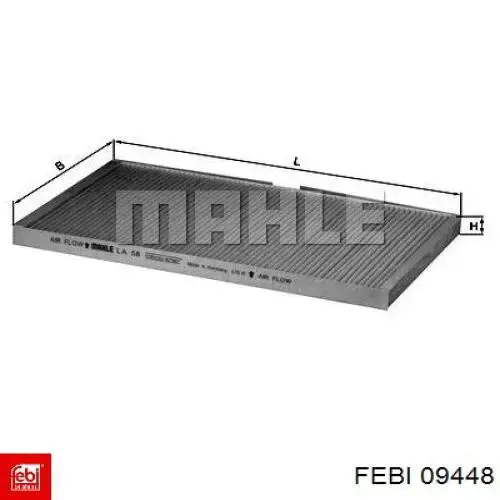 Фільтр повітряний обігрівача Febi 09448 ціна, від 4.79 USD