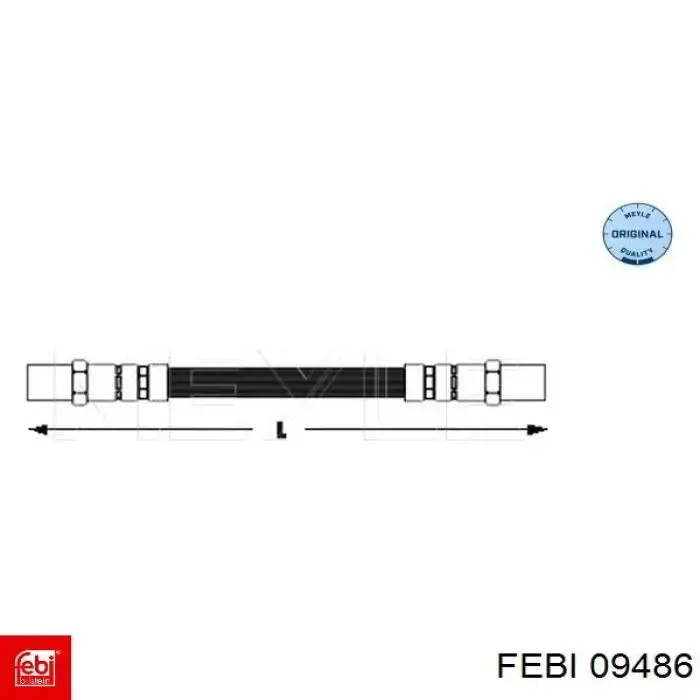 Шланг гальмівний передній 09486 Febi