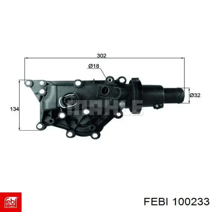 Кожух термостата Febi 100233 ціна, від 44.12 USD
