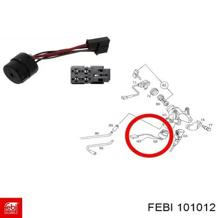 Контактна група замка запалювання Febi 101012