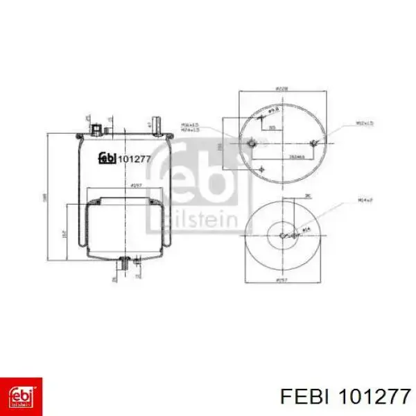 Купити SP554560K02 Sampa Otomotiv‏ Пневмоподушка/Пневморессора моста