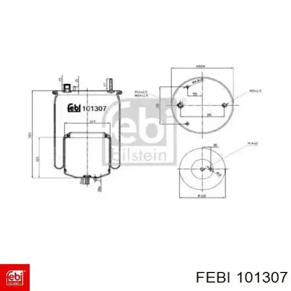 Купити SP554571K02 Sampa Otomotiv‏ Пневмоподушка/Пневморессора моста