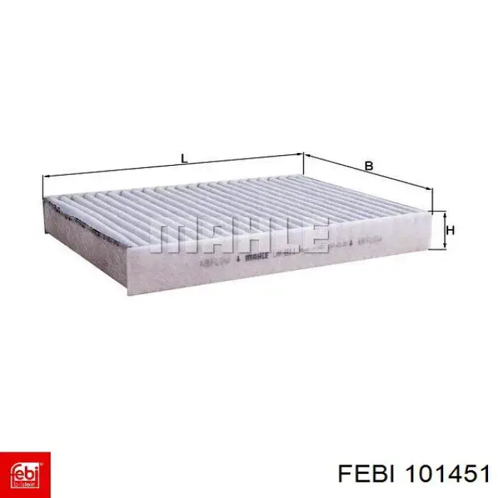 Фільтр повітряний обігрівача Febi 101451 ціна, від 10.36 USD