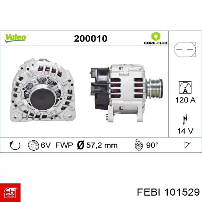 101529 Febi Авто генератор