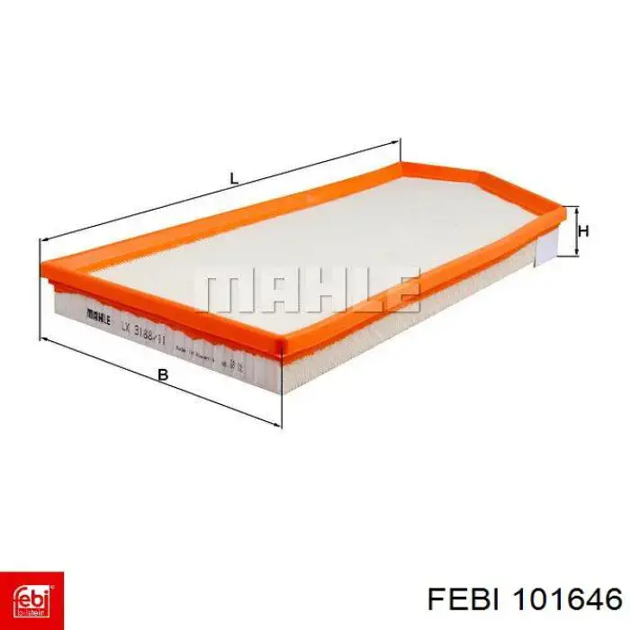 Купити 101646 Febi Автомобільний фільтр повітря