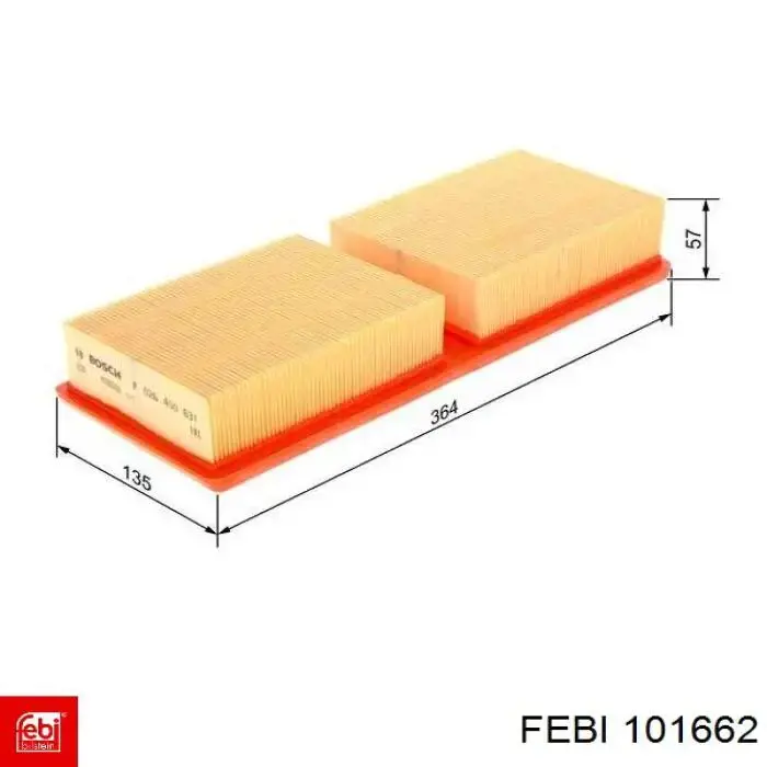 Елемент повітряного фільтра Febi 101662 ціна, від 16.69 USD