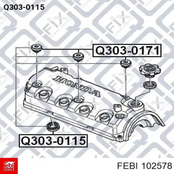 Кільце ущільнювальне свічкового колодязя Febi 102578 ціна, від 4.59 USD