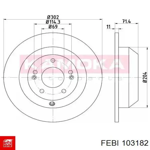 Втулка стабілізатора заднього Febi 103182 ціна, від 4.88 USD