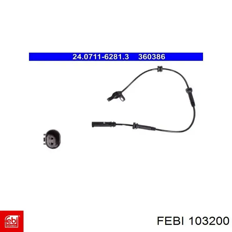Купити 103200 Febi Датчик АБС (ABS) передній