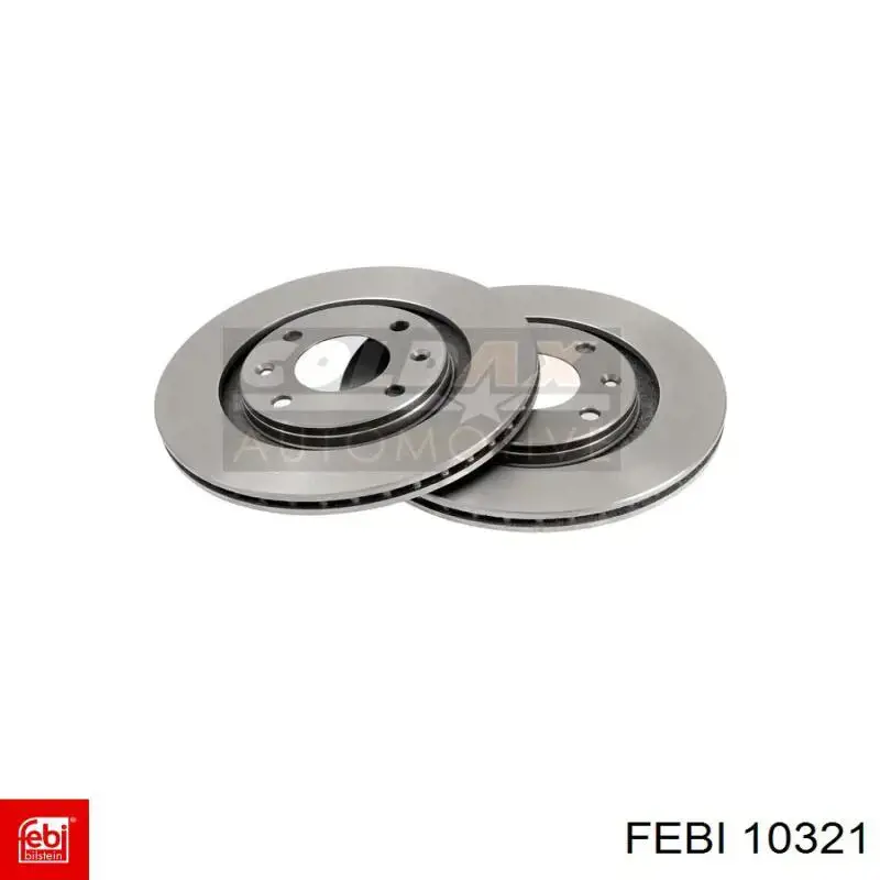 Диск переднього гальма Febi 10321 ціна, від 24.55 USD