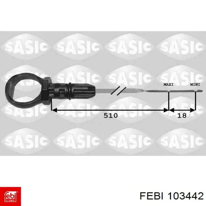 Щуп-індикатор рівня масла в двигуні Febi 103442 ціна, від 5.63 USD