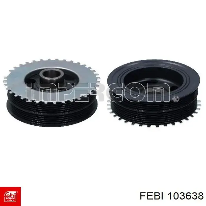 Шків колінвала (демпфер ) Febi 103638 ціна, від 39.24 USD