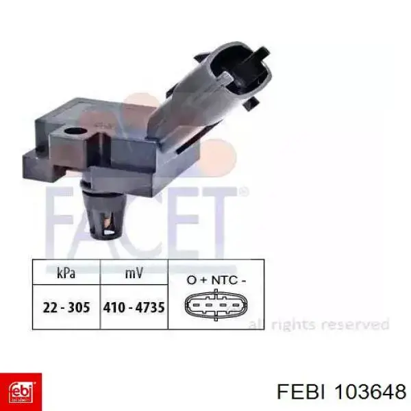 Термодатчик охолоджуючої рідини Febi 103648 ціна, від 12.87 USD