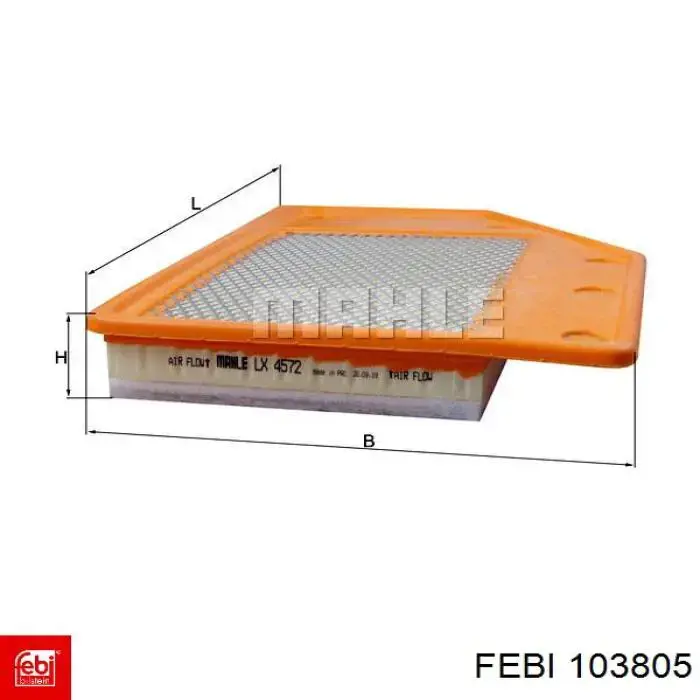Елемент повітряного фільтра Febi 103805 ціна, від 10.50 USD