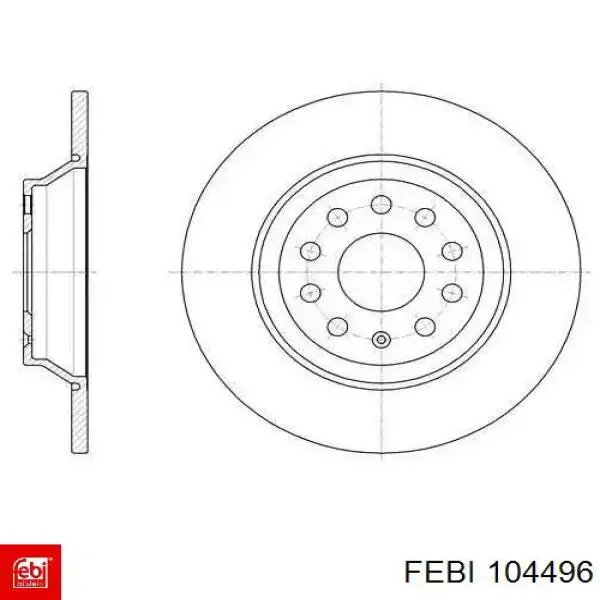 Купити 104496 Febi Диск заднього гальма