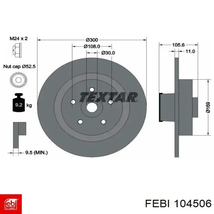Гальмівні диски KWD023D Dayco