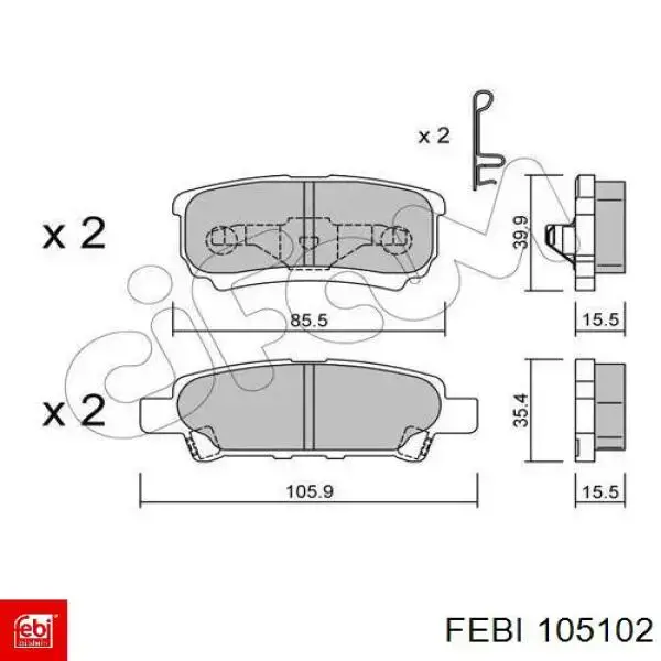Диск зчеплення 105102 Febi
