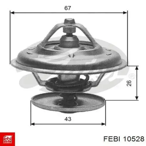 Автомобільний термостат Febi 10528 ціна, від 9.27 USD