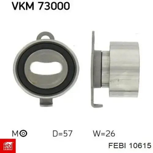 Ролик натяжителя ременя газорозподілу Febi 10615 ціна, від 15.75 USD