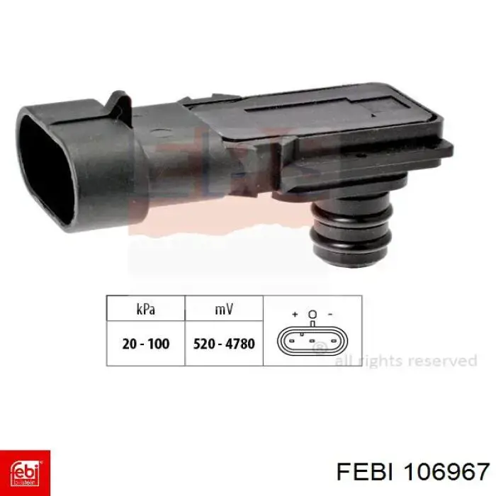 MAP сенсор Febi 106967 ціна, від 18.02 USD
