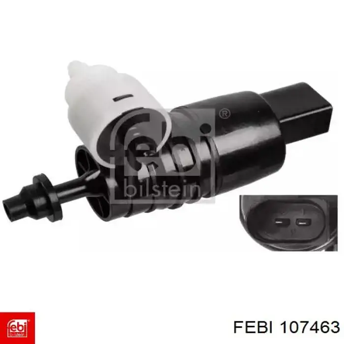 Помпа омивача скла передній/задній Febi 107463 ціна, від 16.93 USD