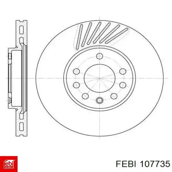Купити 107735 Febi Датчик АБС (ABS) задній, лівий
