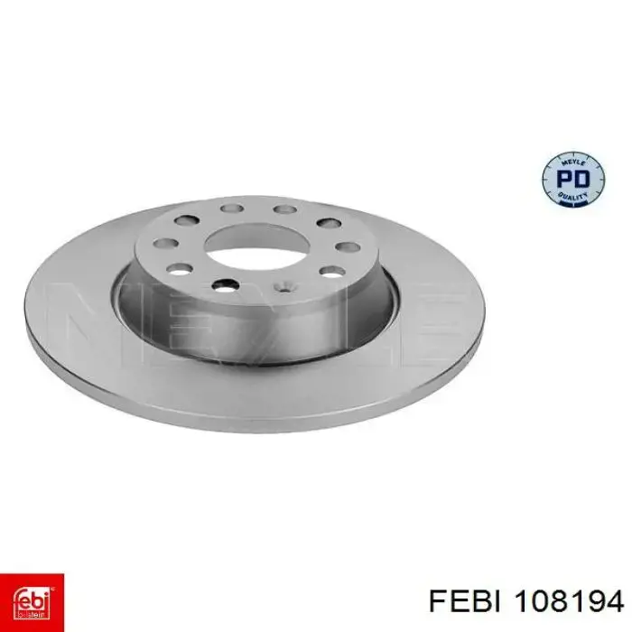 Диск гальмівний задній Febi 108194