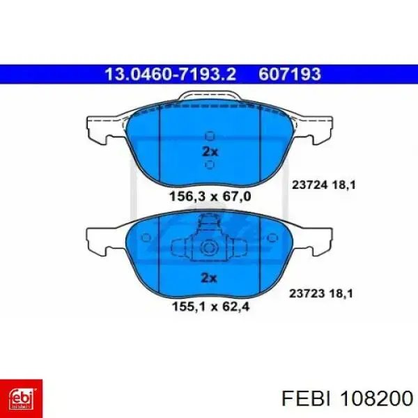 Гальмівні диски 108200 Febi