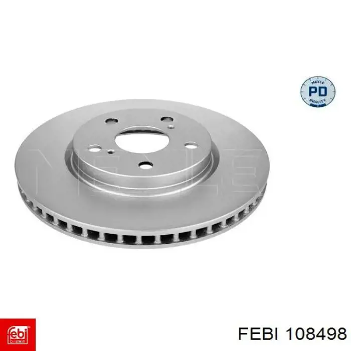 Диск гальмівний передній 108498 Febi