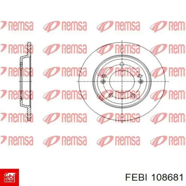 Задні дискові гальма Febi 108681 ціна, від 30.54 USD