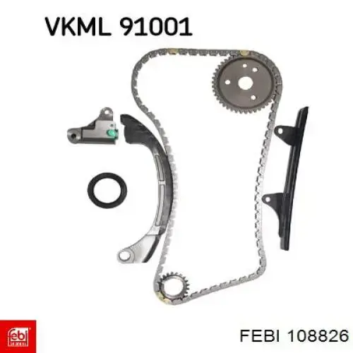 Купити 108826 Febi Комплект ланцюга ГРМ