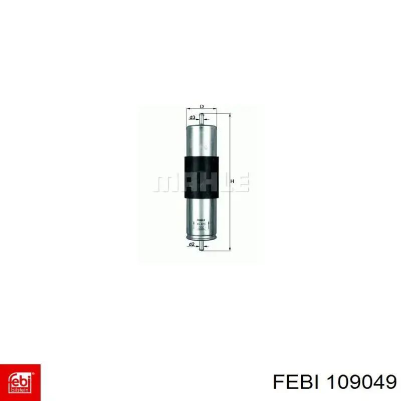 Фільтр тонкого очищення палива Febi 109049 ціна, від 16.48 USD
