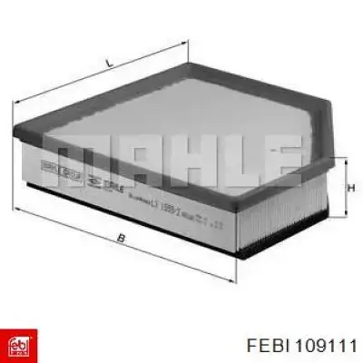 Елемент повітряного фільтра Febi 109111 ціна, від 13.88 USD