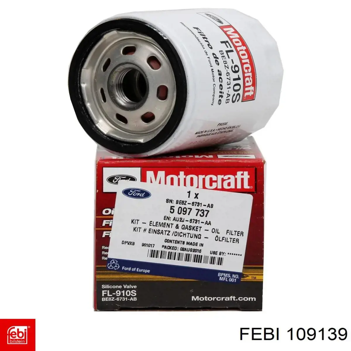 Масляний фільтр двигуна Febi 109139 ціна, від 4.85 USD