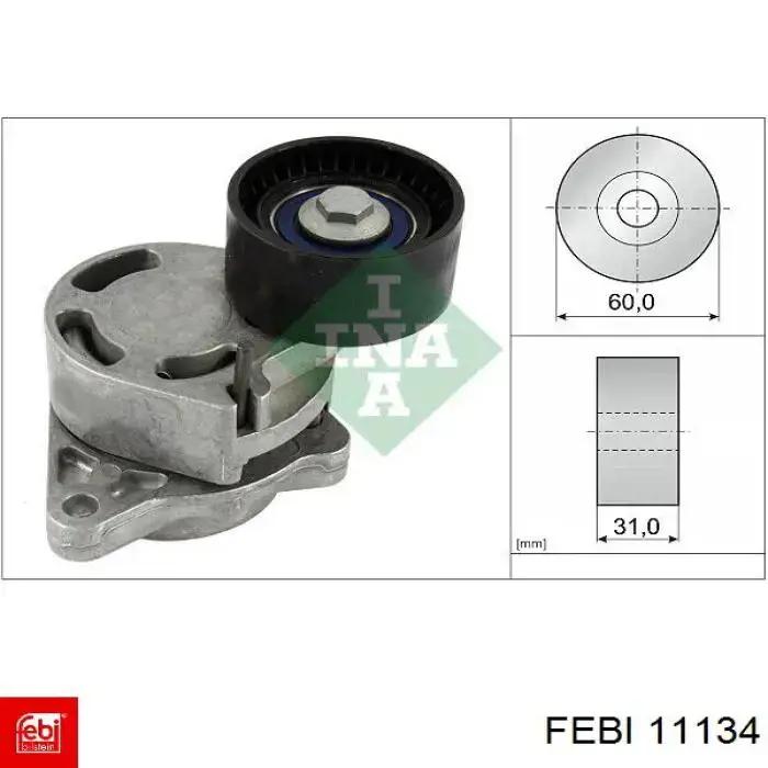 Зубчастий ремінь Febi 11134 ціна, від 13.48 USD