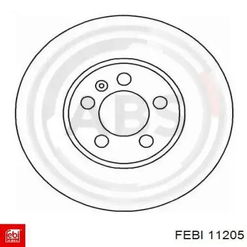 Диск переднього гальма Febi 11205 ціна, від 40.34 USD
