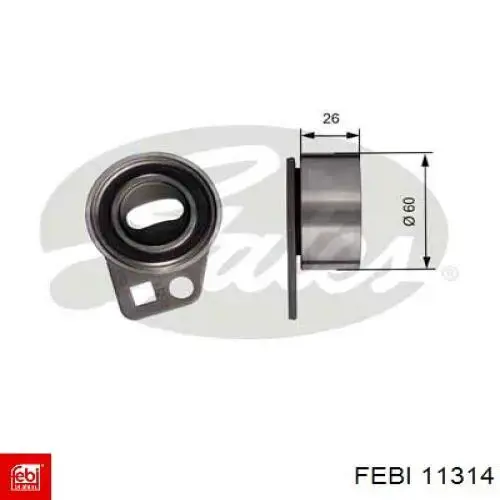 Ролик натяжителя ременя газорозподілу Febi 11314 ціна, від 28.95 USD