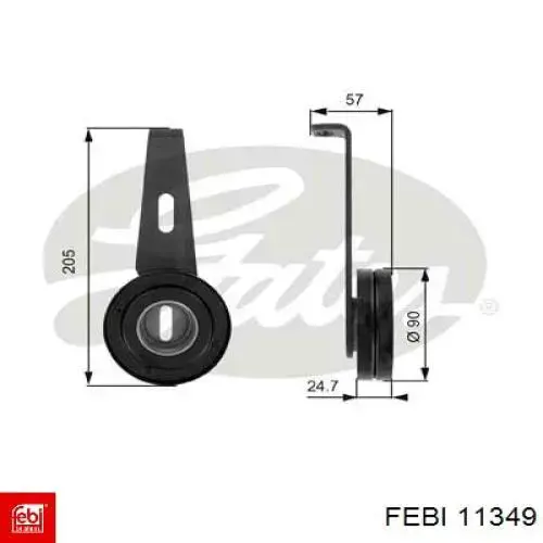 Натяжний ролик Febi 11349 ціна, від 28.12 USD
