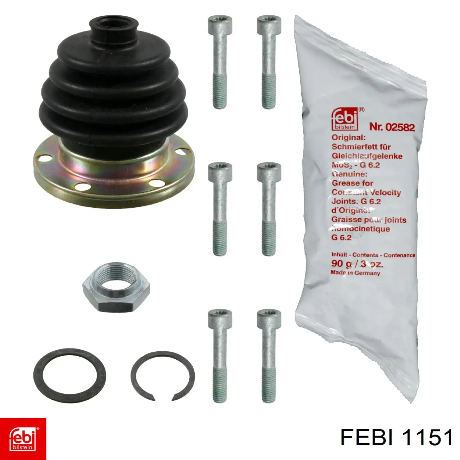 Ремкомплект маятникового важеля Febi 01151 ціна, від 14.64 USD