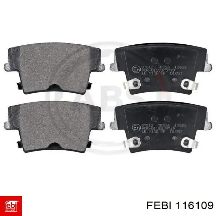 Задні гальмівні колодки Febi 116109 ціна, від 32.65 USD
