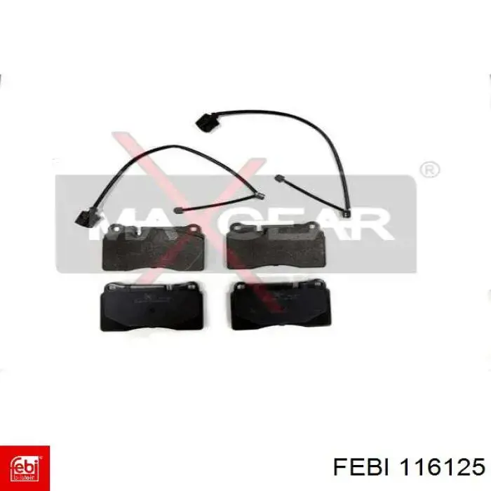 Гальмівні колодки Febi 116125 ціна, від 38.59 USD