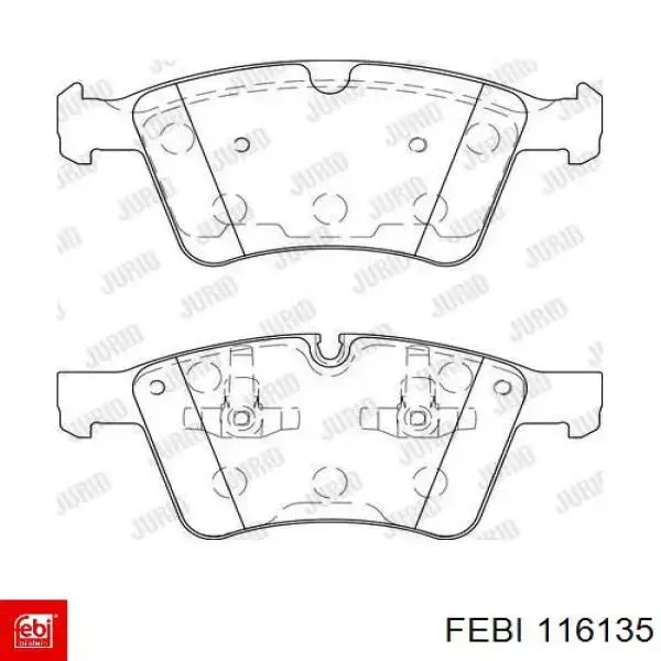 Гальмівні колодки Febi 116135 ціна, від 53.98 USD