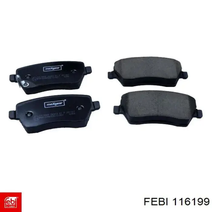 Гальмівні колодки Febi 116199 ціна, від 23.35 USD