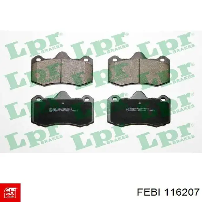 Гальмівні колодки Febi 116207 ціна, від 14.18 USD