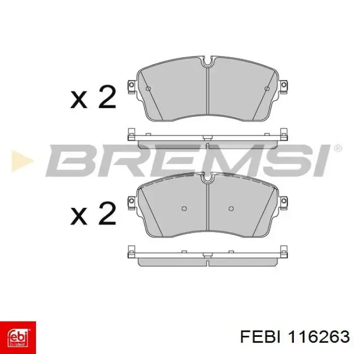 Передні тормозні колодки ADJ134253 Blue Print