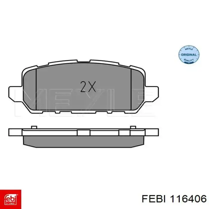 Купити 116406 Febi Задні колодки