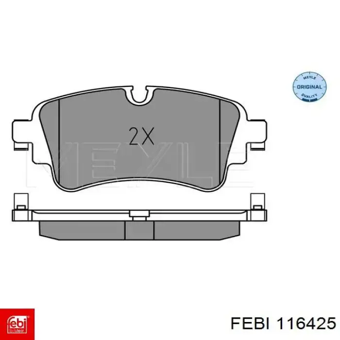 Колодки гальмові задні, дискові 116425 Febi