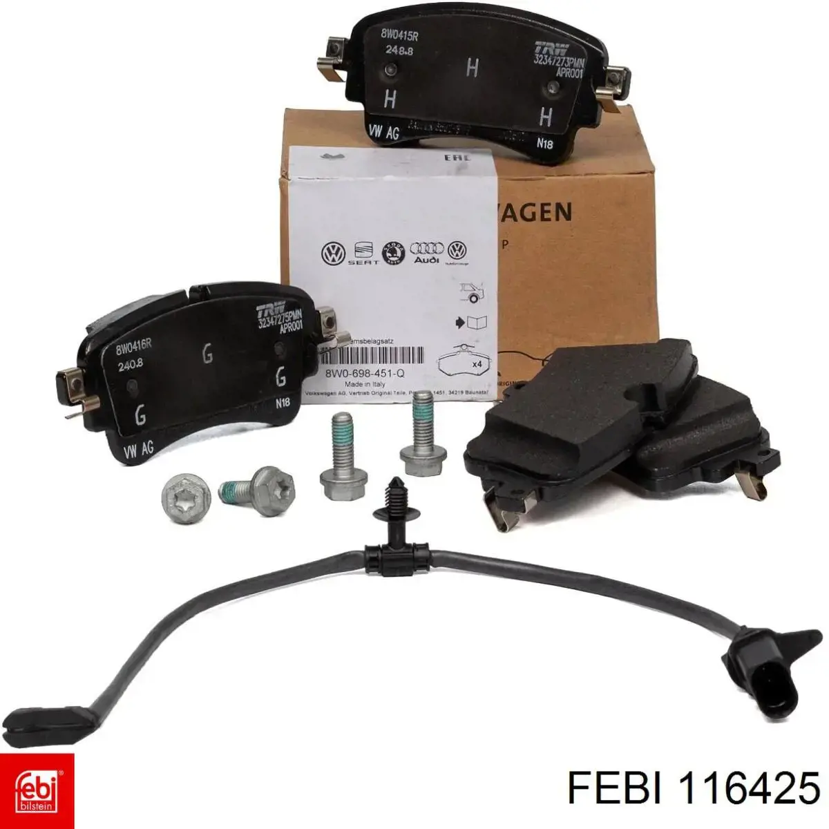 Задні гальмівні колодки Febi 116425 ціна, від 39.60 USD