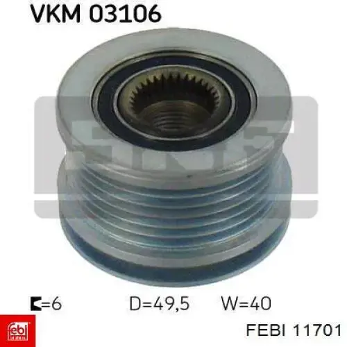 Купити 11701 Febi Шків генератора